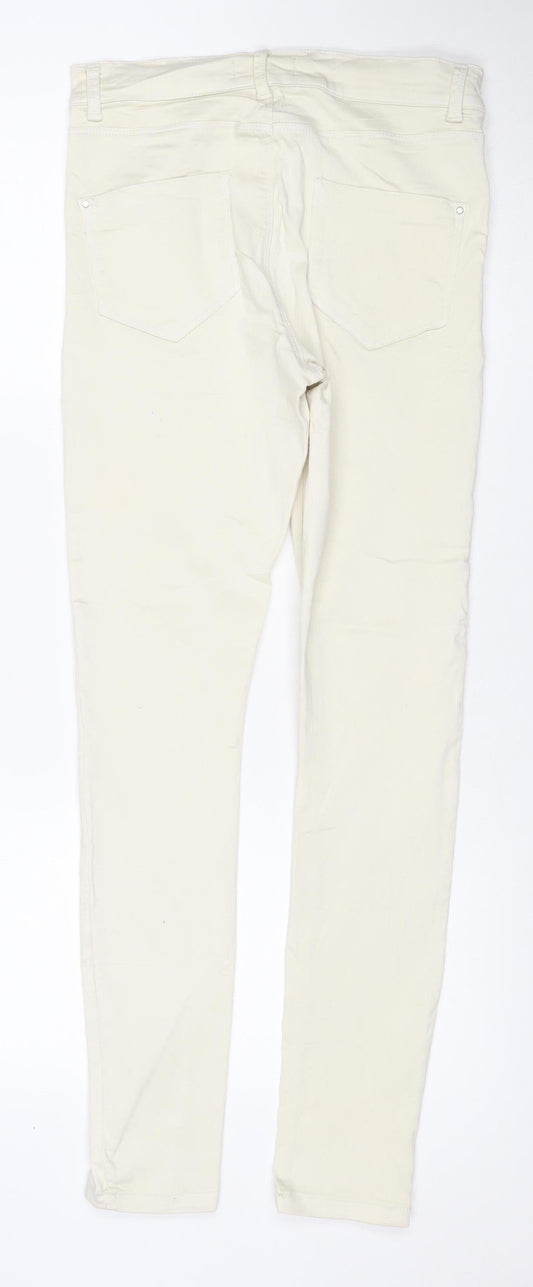 Dorothy Perkins Women Ivory UK 12R Frankie Skinny Stretch Jeans