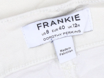 Dorothy Perkins Women Ivory UK 12R Frankie Skinny Stretch Jeans