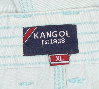 Kangol Men’s Light Blue XL Chino Shorts Cotton Flat Front