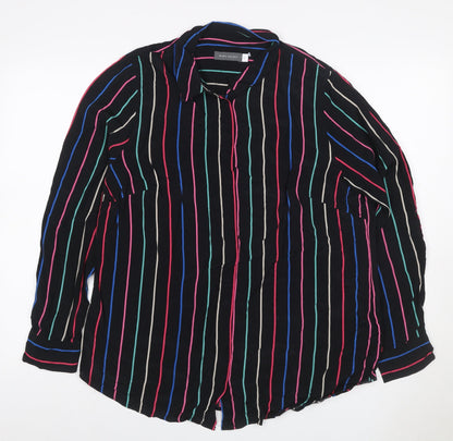 Mint Velvet Women’s Multicoloured Stripe Button-Up Shirt UK 14