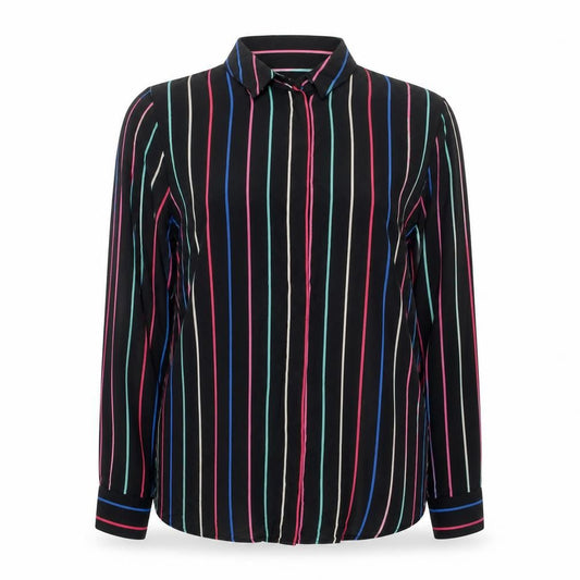 Mint Velvet Women’s Multicoloured Stripe Button-Up Shirt UK 14