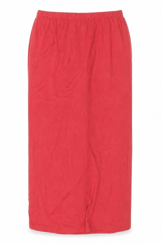 Peruvian Connection Women Red M Knit Straight Pencil Midi Skirt