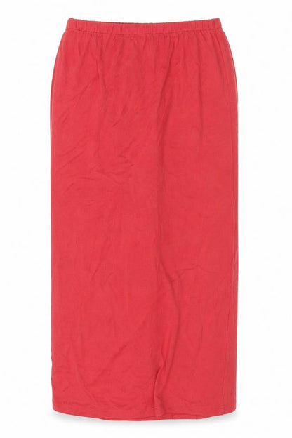 Peruvian Connection Women Red M Knit Straight Pencil Midi Skirt