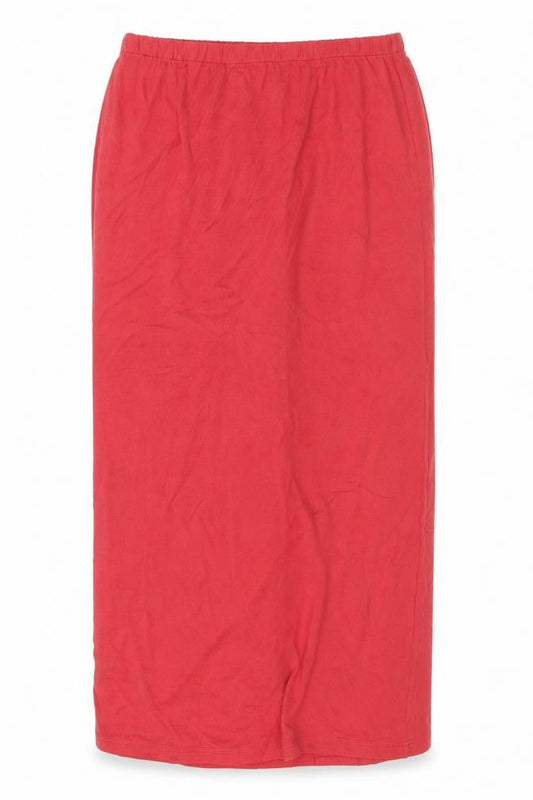 Peruvian Connection Women Red M Knit Straight Pencil Midi Skirt