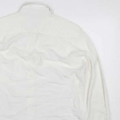 Basler Women Ivory UK 10 Classic Collared Long Sleeve Button-Up Blouse