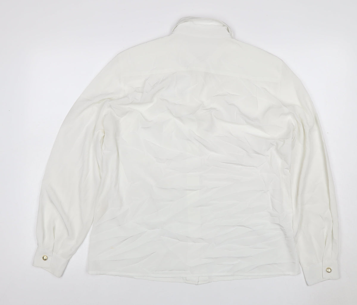 Basler Women Ivory UK 10 Classic Collared Long Sleeve Button-Up Blouse
