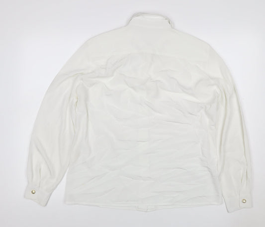 Basler Women Ivory UK 10 Classic Collared Long Sleeve Button-Up Blouse