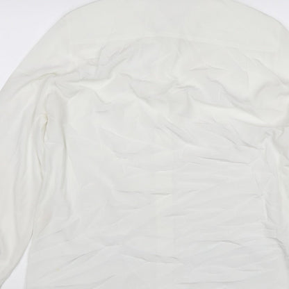 Basler Women Ivory UK 10 Classic Collared Long Sleeve Button-Up Blouse