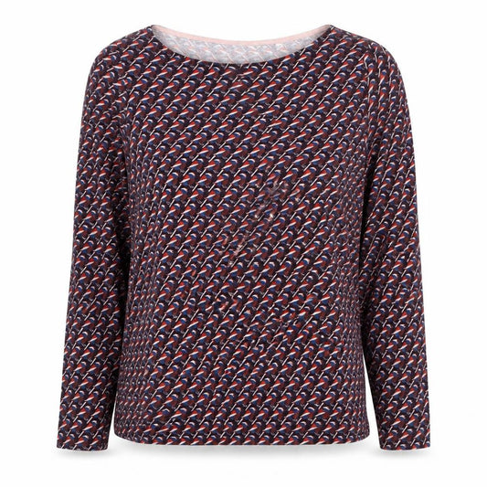 Boden Women’s Multicoloured Bird Print Jersey Blouse UK 12 Long Sleeve