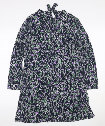 M&S Collection Petite Women Multicoloured Size 12 Floral A-Line Dress