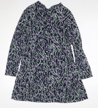 M&S Collection Petite Women Multicoloured Size 12 Floral A-Line Dress