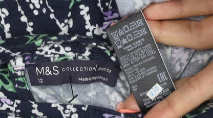 M&S Collection Petite Women Multicoloured Size 12 Floral A-Line Dress