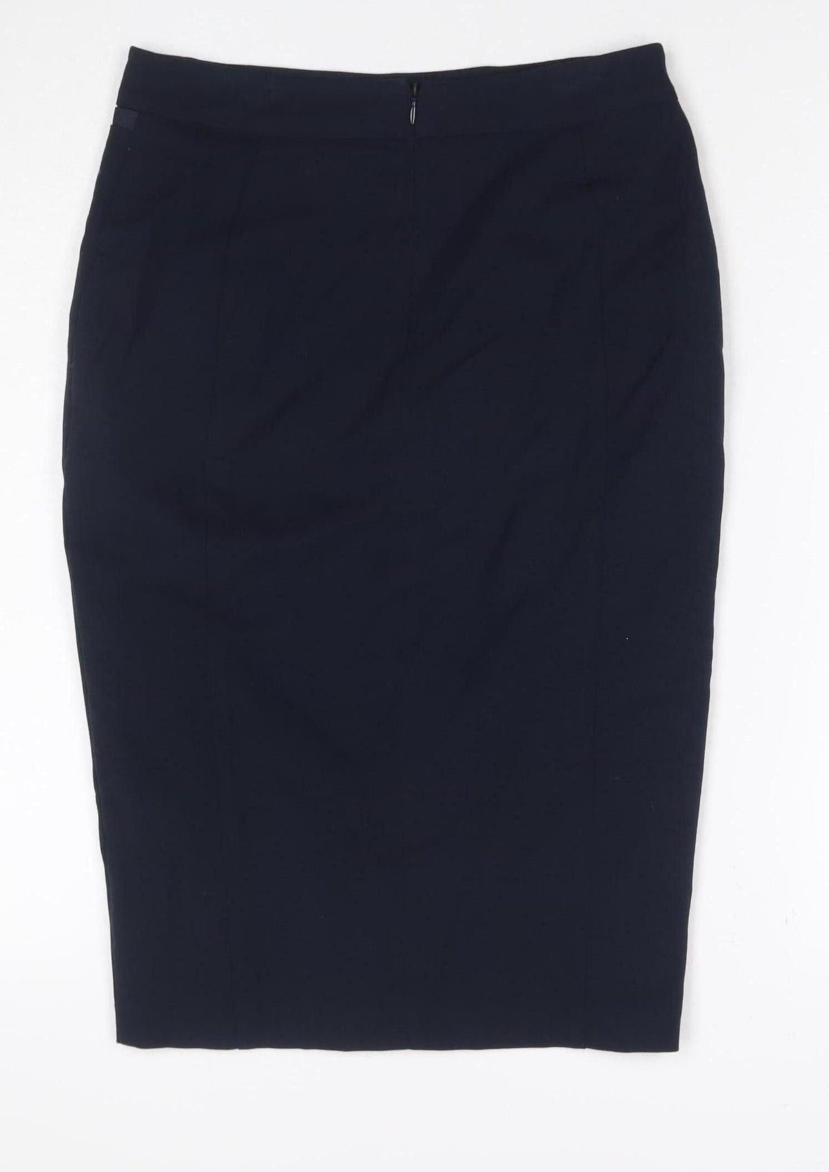 Marks & Spencer Women Navy UK 8 Pencil Knee Length Work Skirt