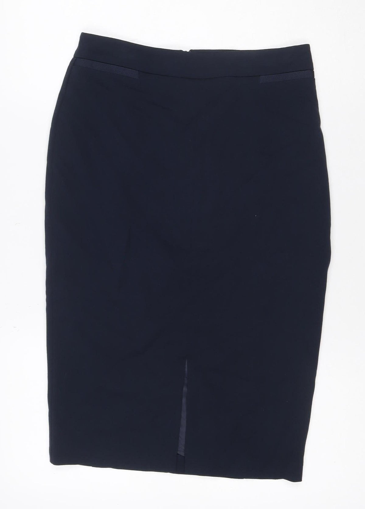 Marks & Spencer Women Navy UK 8 Pencil Knee Length Work Skirt