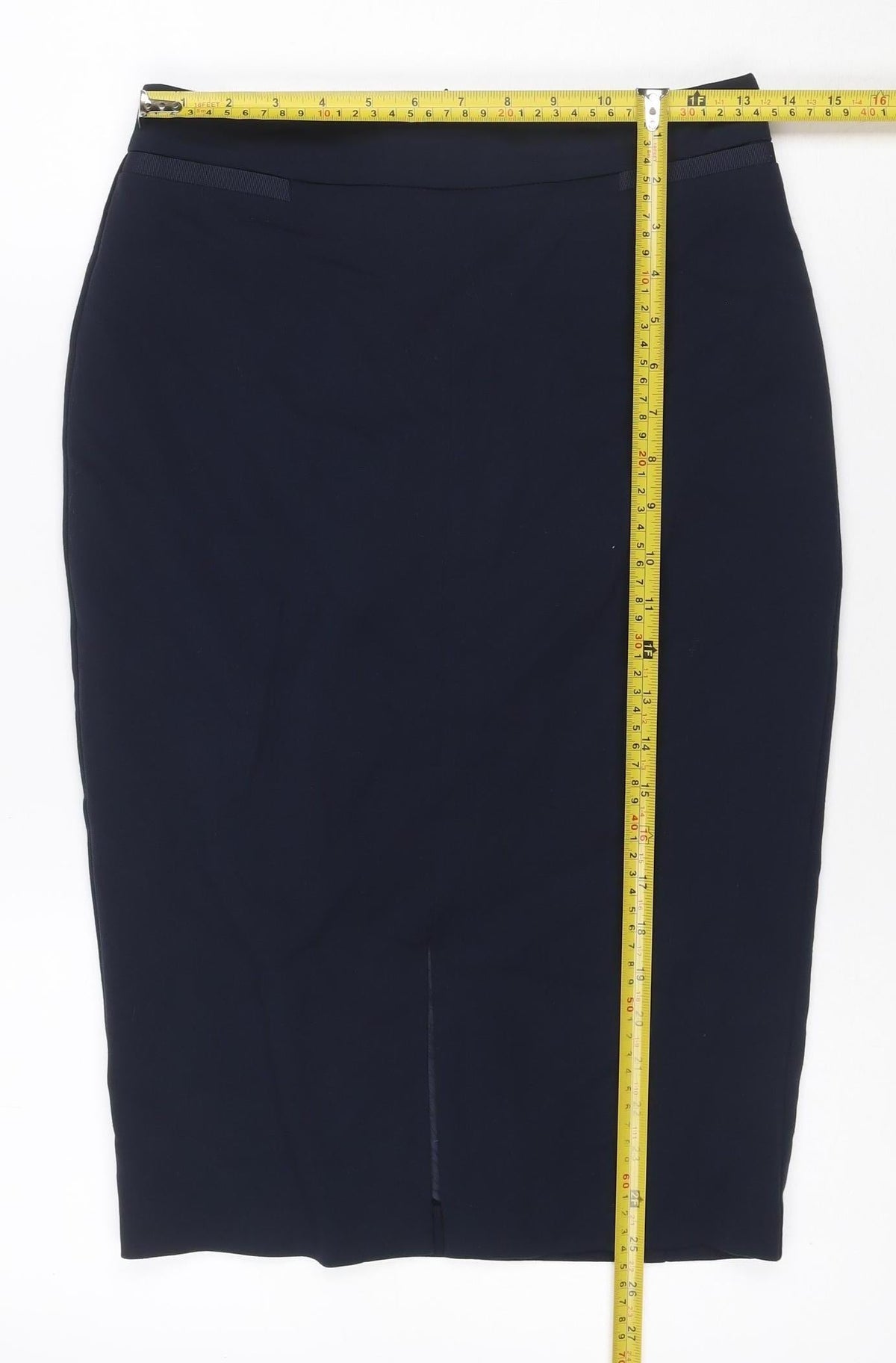 Marks & Spencer Women Navy UK 8 Pencil Knee Length Work Skirt