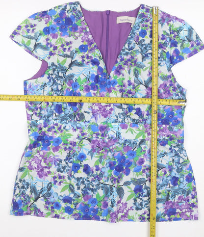 Pepperberry Women’s Multicoloured Floral Cotton V-Neck Blouse Size 18