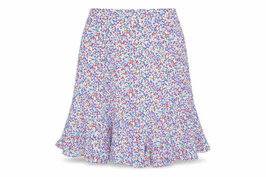 Damart Women Multicoloured UK 16 Floral Flare Midi Skirt