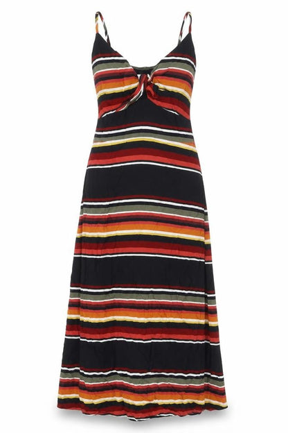 Warehouse Women Multicoloured UK 10 Striped Strappy Maxi Dress