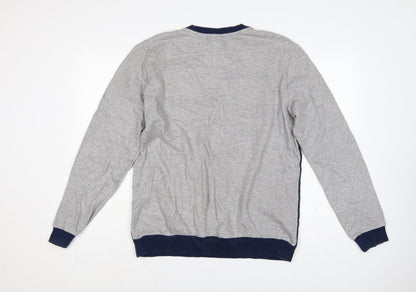 adidas Teens Grey XL Trefoil Logo Pullover Sweatshirt