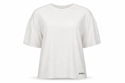 See by Chloé Women White UK 14 Relaxed Zip Graphic T-Shirt