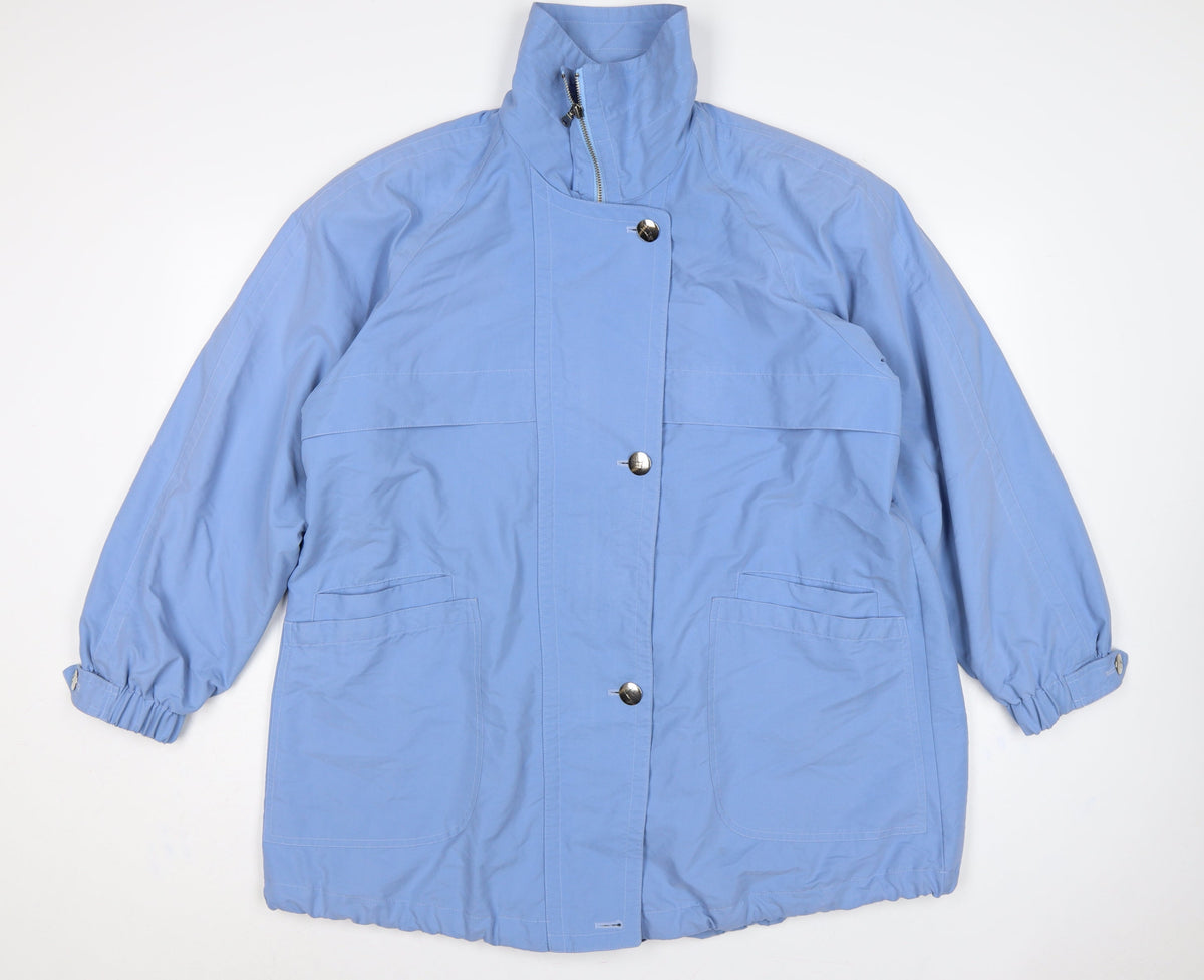 Marks & Spencer Women Blue UK 12 Mid Length Anorak Jacket