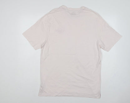 Lee Cooper Originals Men’s White XL Logo Crew Neck Cotton T-Shirt