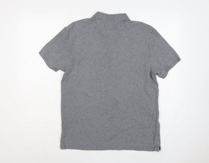 Lyle & Scott Mens Grey Logo Short Sleeve Polo Shirt Size L