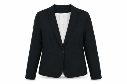 H&M Women Black UK 14 Tailored Single-Breasted Lined Blazer Jacket