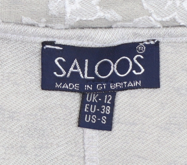 Saloos Women Ivory Floral Lace Sleeveless Tank Top UK 12