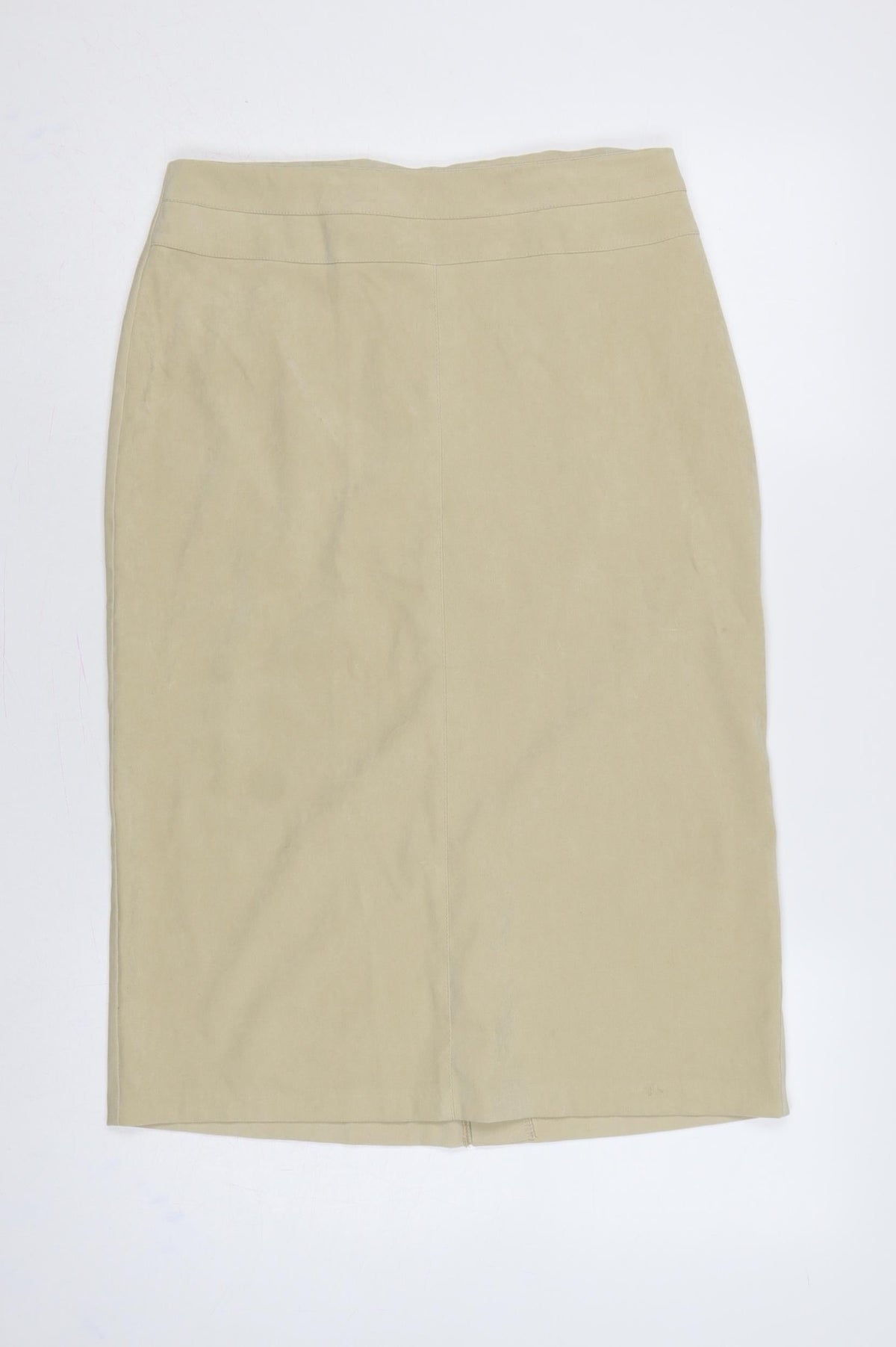 CMD Women Beige UK 12 Midi Pencil Skirt Stretch Workwear
