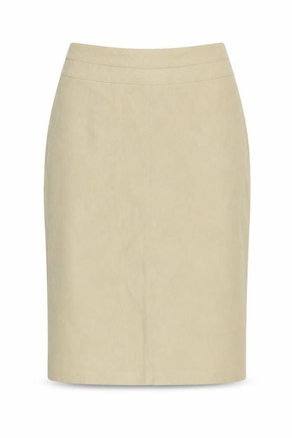 CMD Women Beige UK 12 Midi Pencil Skirt Stretch Workwear