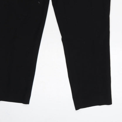 Oasis Women’s Black UK 12 Pleated Tapered Tailored Dress Trousers