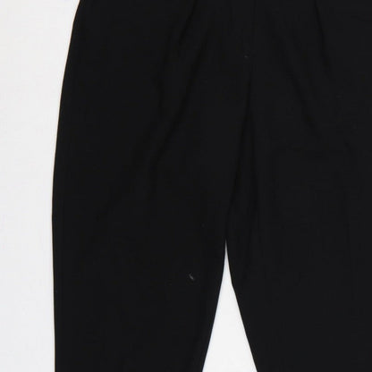 Oasis Women’s Black UK 12 Pleated Tapered Tailored Dress Trousers