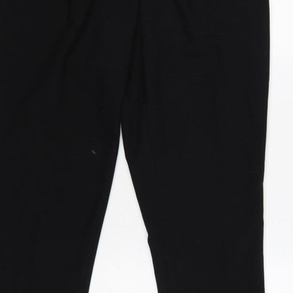 Oasis Women’s Black UK 12 Pleated Tapered Tailored Dress Trousers