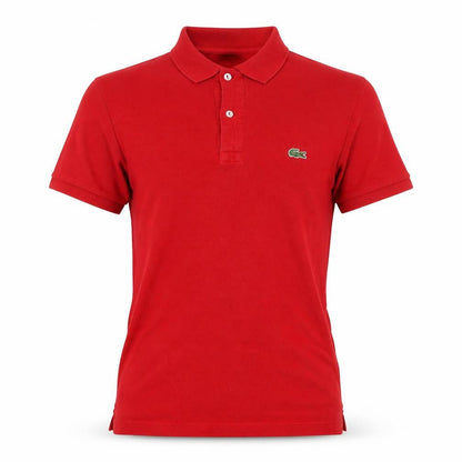 Lacoste Men’s Red Slim Fit Cotton Piqué Polo Shirt Size S