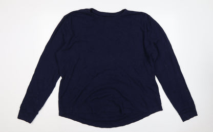 GAP Men’s Blue XL Thermal Waffle Knit Long Sleeve Crew Neck T-Shirt