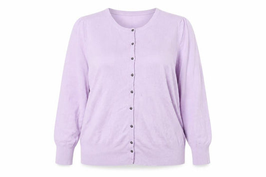 Marks and Spencer Women Purple Size 18 Button Knit Cardigan