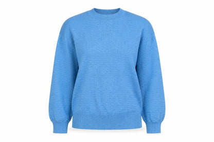 Marks & Spencer Women Blue M Mock Neck Raglan Knit Pullover Jumper