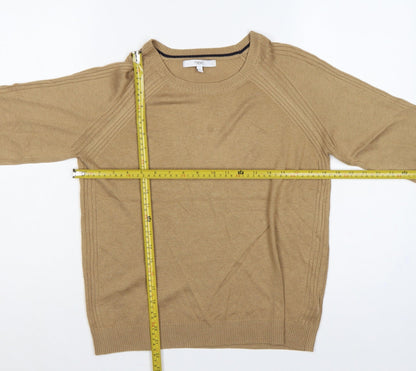Next Women’s Beige S Crew Neck Raglan Knit Pullover Jumper