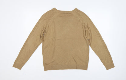 Next Women’s Beige S Crew Neck Raglan Knit Pullover Jumper