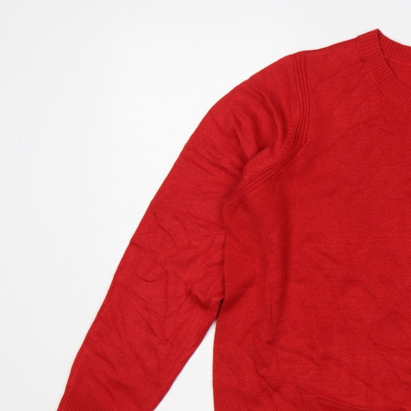 Marks and Spencer Women’s Red L Crew Neck Fine Knit Pullover Jumper