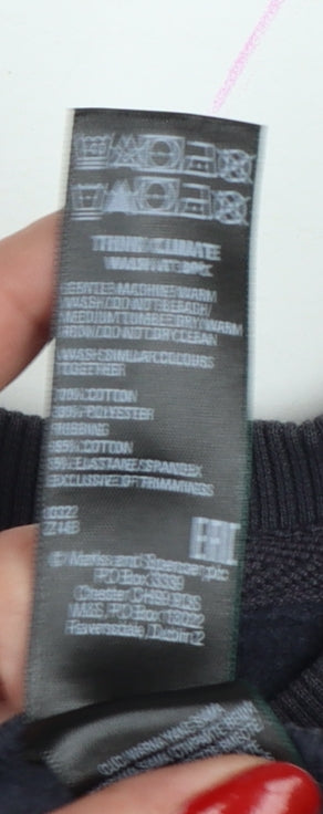 Marks and Spencer Women Grey UK 14 Weekend Embroidered Sweatshirt