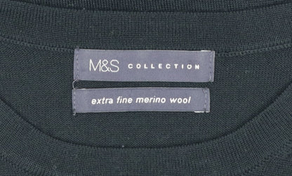 Marks and Spencer Women’s Black UK 6 Merino Wool Crew Neck Jumper