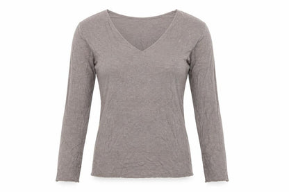 Zara Women Brown V-Neck Long Sleeve Knit Pullover Jumper Size S