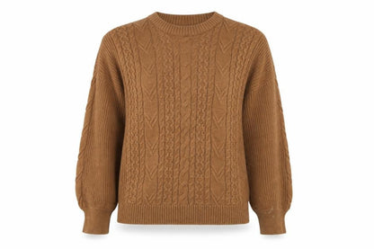 Next Women’s Brown Medium Cable-Knit Crew Neck Jumper