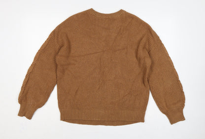 Next Women’s Brown Medium Cable-Knit Crew Neck Jumper