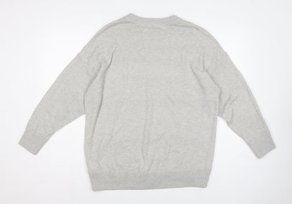 Kin by John Lewis Women Grey M Lambswool Alpaca Crew Neck Jumper