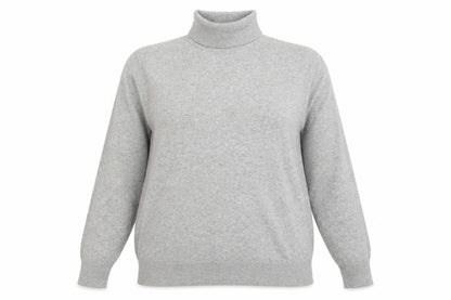 Marks & Spencer Women Grey M Roll Neck Knit Jumper Long Sleeve