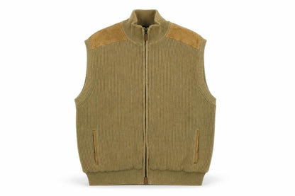 Orvis Men’s Beige XL Full Zip Cotton Knit Outdoor Vest