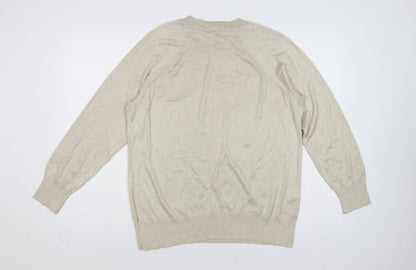 Next SP Women’s Beige Glitter Knit Crew Neck Raglan Jumper L UK 16